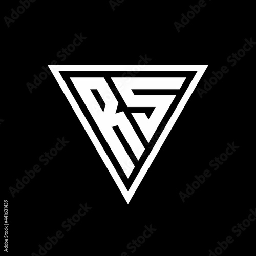 RS Logo monogram with triangle shape designs template Free Download RS Logo monogram with triangle shape designs template - GFXLoad