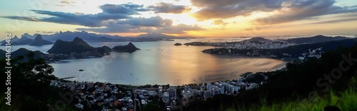 Panoramic of Rio de Janeiro and Guanabara Bay from Niteroi city observatory, Brazil photo