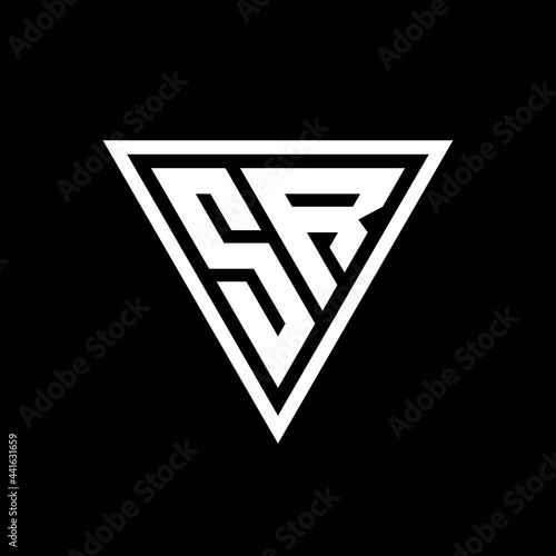SR Logo monogram with triangle shape designs template Free Download SR Logo monogram with triangle shape designs template - GFXLoad