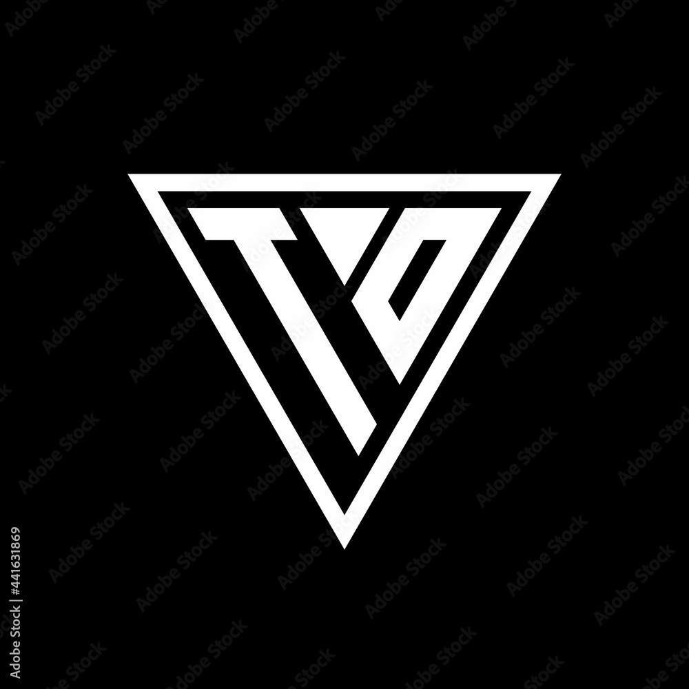 TO Logo monogram with triangle shape designs template TO Logo monogram with triangle shape designs template