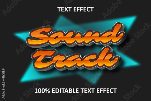 Editable Text Effect ORANGE BLUE CYAN