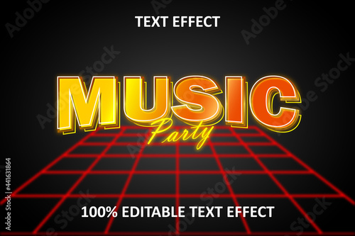 Editable Text Effect ORANGE BLACK