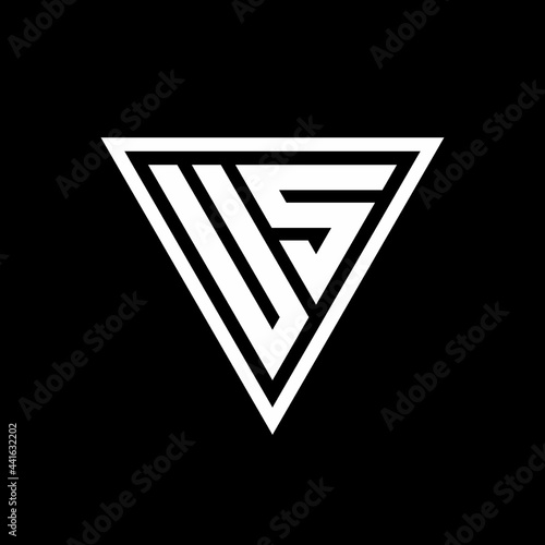 US Logo monogram with triangle shape designs template