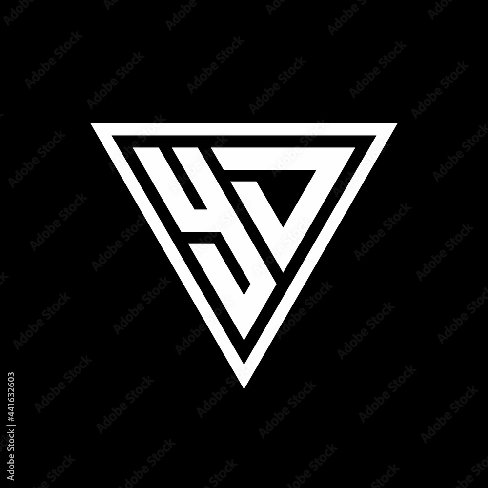 YD Logo monogram with triangle shape designs template YD Logo monogram with triangle shape designs template