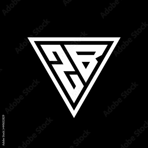 ZB Logo monogram with triangle shape designs template Free Download ZB Logo monogram with triangle shape designs template - GFXLoad
