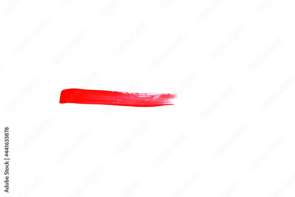 Smear of red watercolor paint on white background Smear of red watercolor paint on white background