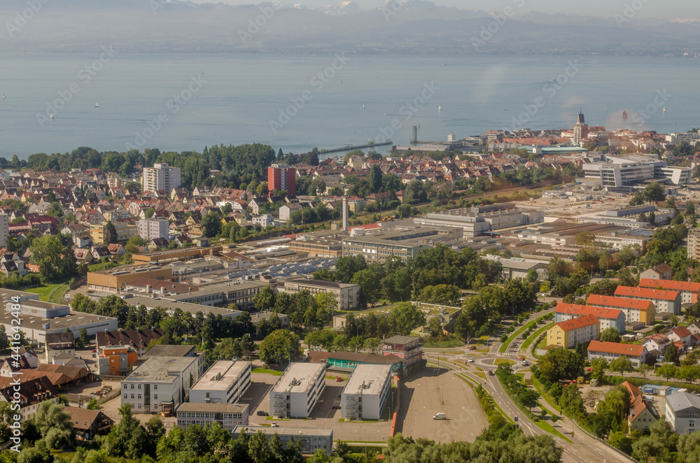 View of Friedrichshafen from airplane