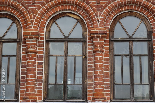 arched windows in an old Orthodox church