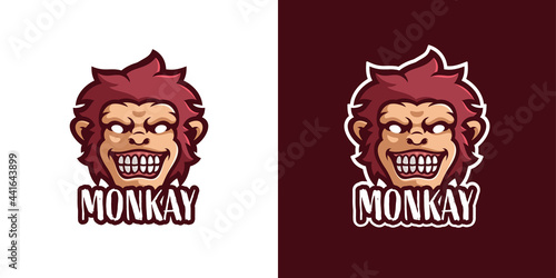Monkey Monster Mascot Character Logo Template