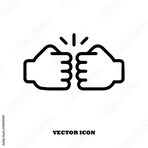 fist bump vector icon