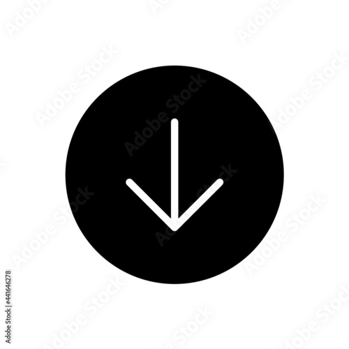 Down arrow icon with rounded style