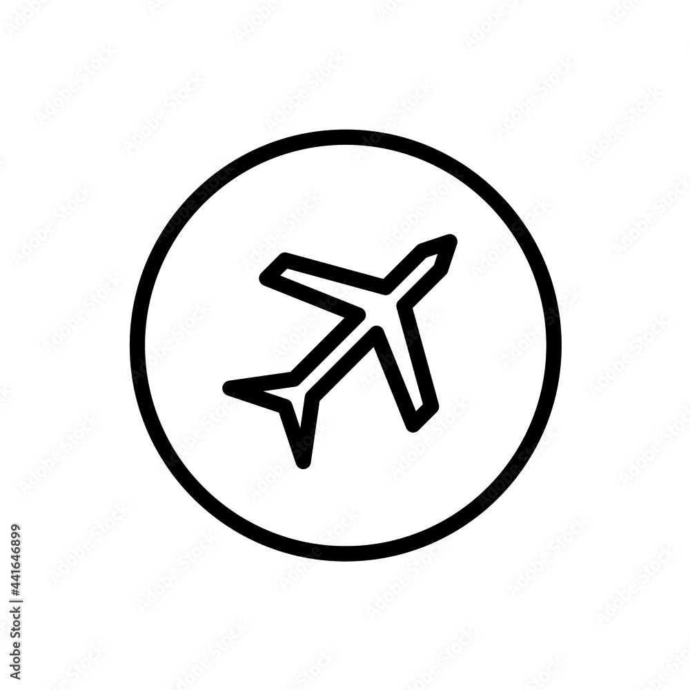 Airplane icon with rounded style