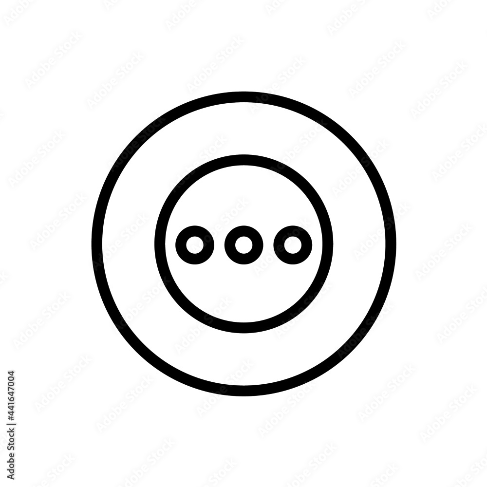 Menu button round icon with rounded style Menu button round icon with rounded style