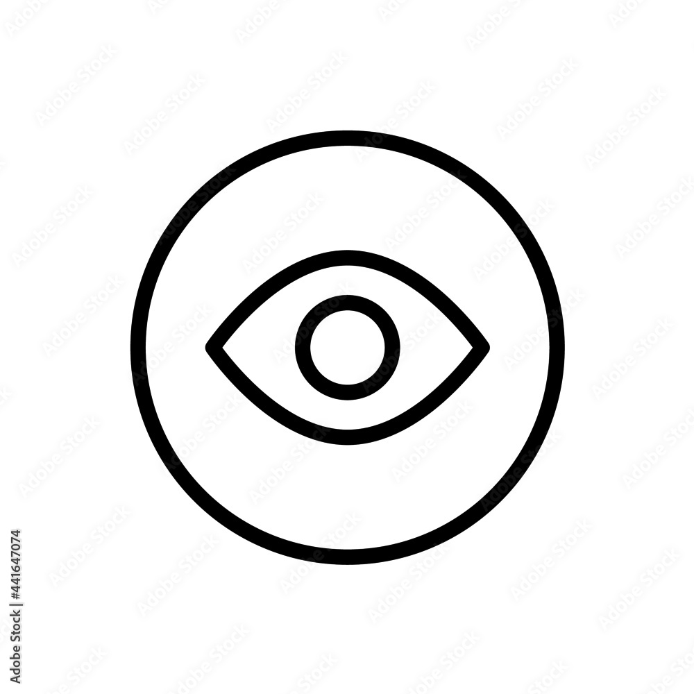 Eye icon with rounded style