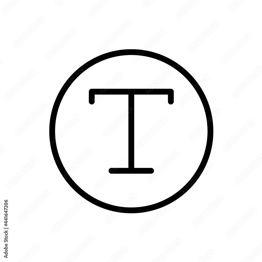 Font symbol icon with rounded style Font symbol icon with rounded style