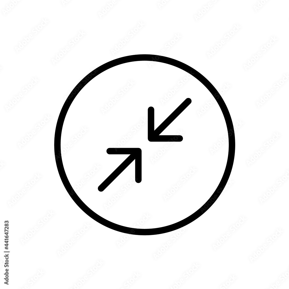 Collapse icon with rounded style Collapse icon with rounded style