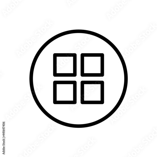 Menu button icon rounded style