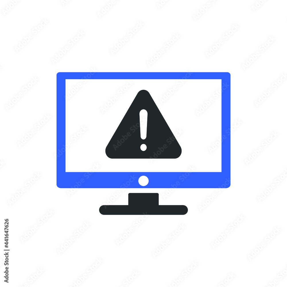 computer warning icon design vector computer warning icon design vector