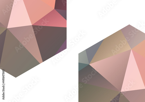 Modern abstract background. Geometric colored triangles. Business or technical presentation, app cover template. Vector