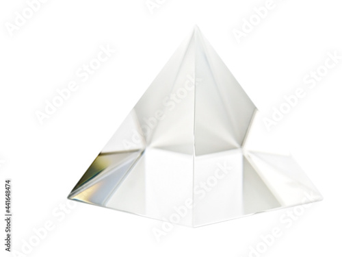 Clear glass pyramid photo