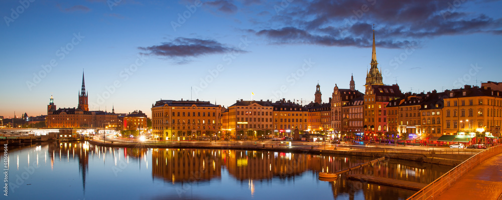 Stockholm city at night