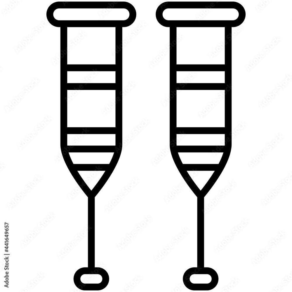 Crutches icon Crutches icon