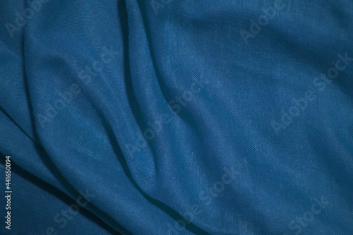 Blue soft cotton fabric.