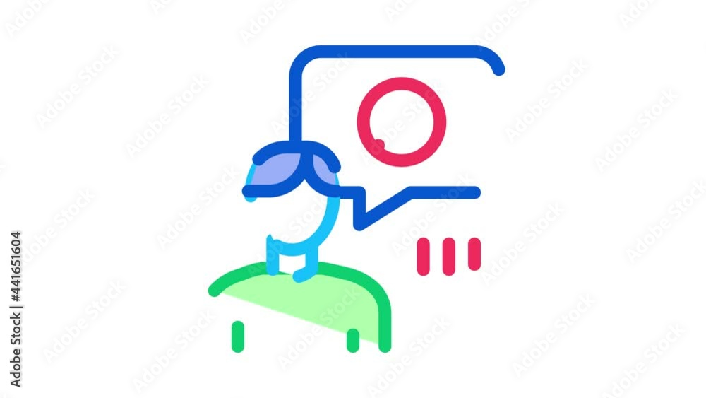 Man Strikethrough Mark Icon Animation. color Man Strikethrough Mark animated icon on white background Man Strikethrough Mark Icon Animation. color Man Strikethrough Mark animated icon on white background