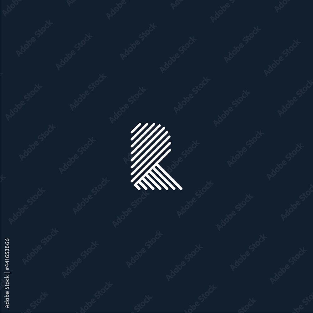 abstract letter R logo with cool lines abstract letter R logo with cool lines