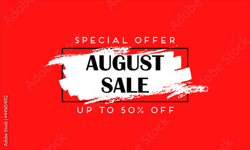 Red banner august sale