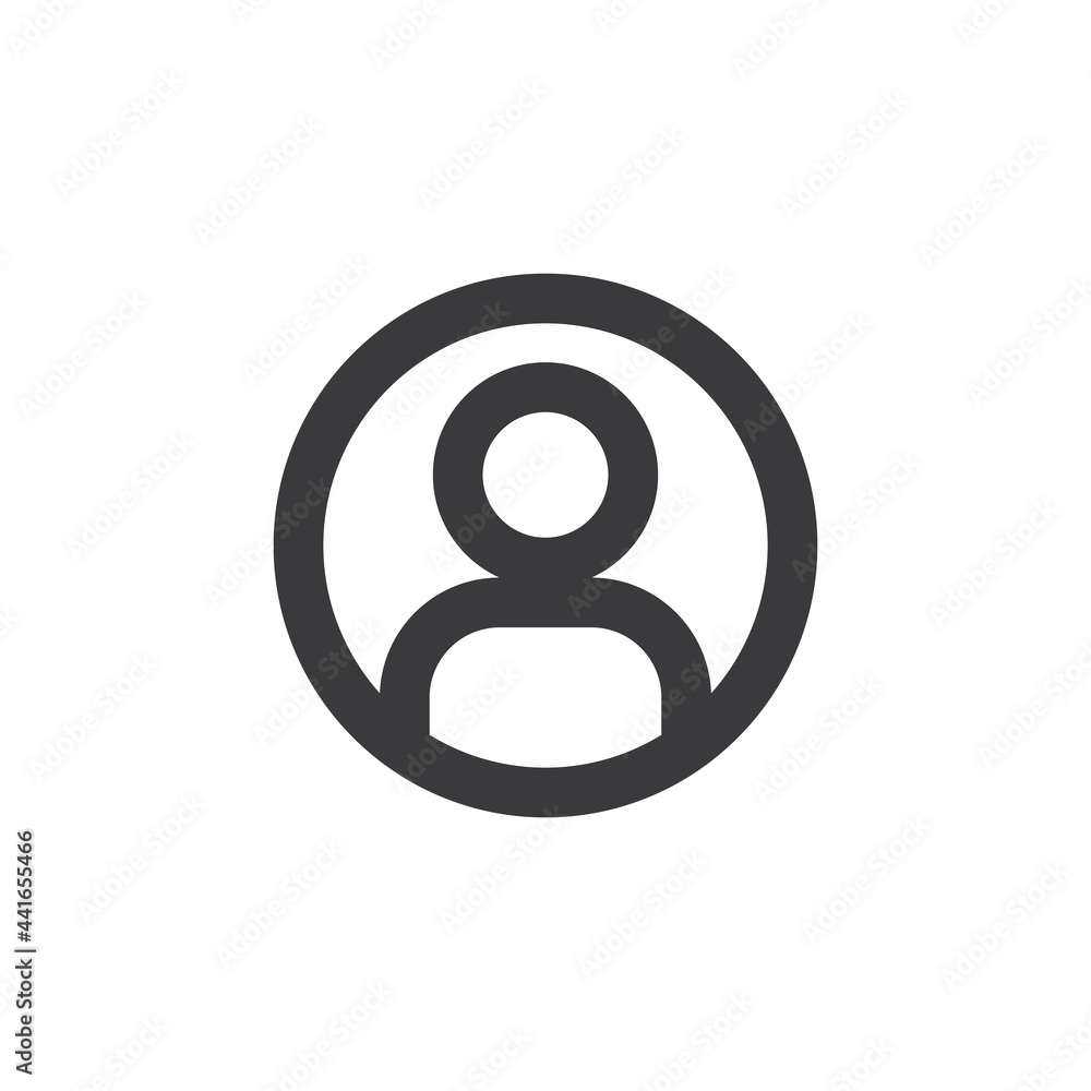 User icon. Human person symbol. Avatar login sign.