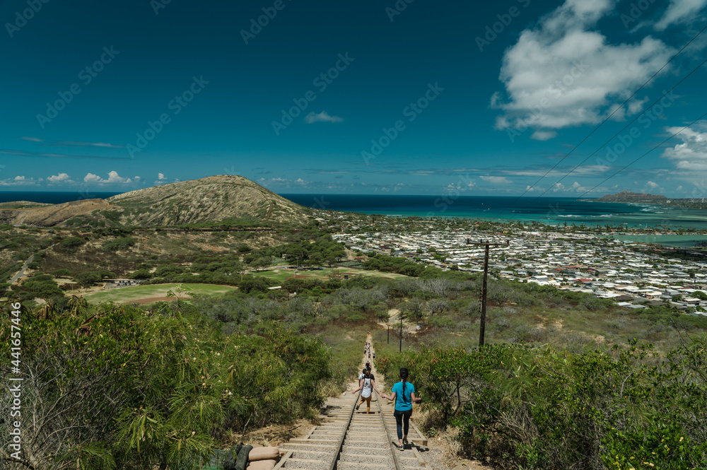 Koko Crater Railway Trail, Honolulu, Oahu, Hawaii Koko Crater Railway Trail, Honolulu, Oahu, Hawaii