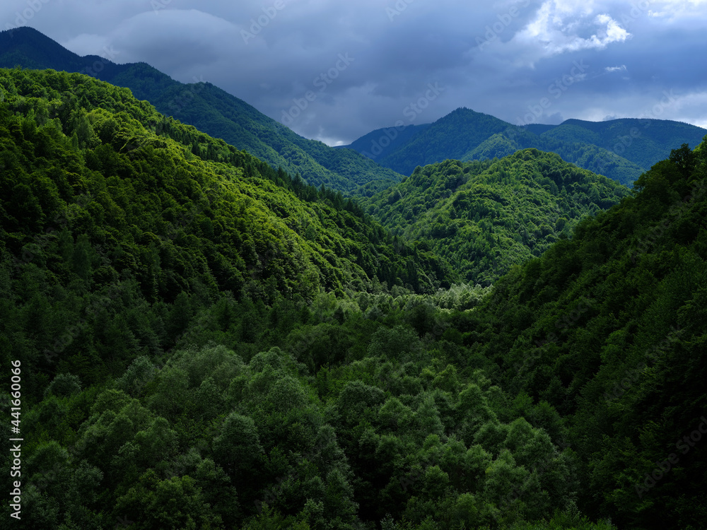 Beautiful mountain summer landscape of Parang Mountains in Romania Beautiful mountain summer landscape of Parang Mountains in Romania
