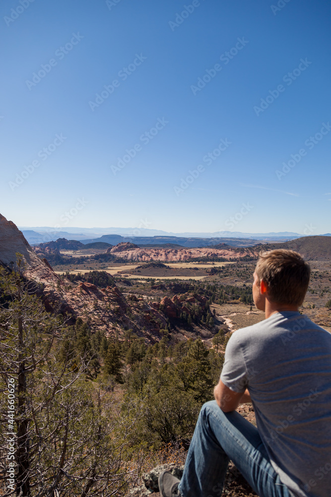 Naklejka premium Enjoying the View Near Zion