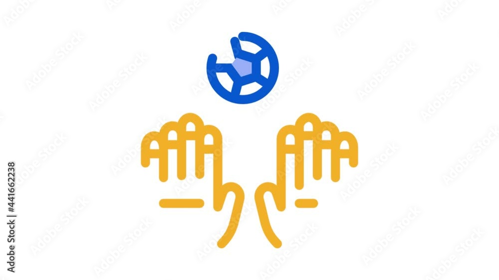 Goalkeeper Catches Ball Icon Animation. color Goalkeeper Catches Ball animated icon on white background Goalkeeper Catches Ball Icon Animation. color Goalkeeper Catches Ball animated icon on white background