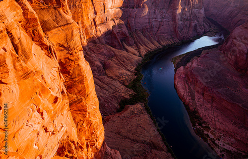 Horseshoe Bend by Grand Canyon. National Park. Arizona Horseshoe Bend of Colorado River in Grand Canyon.