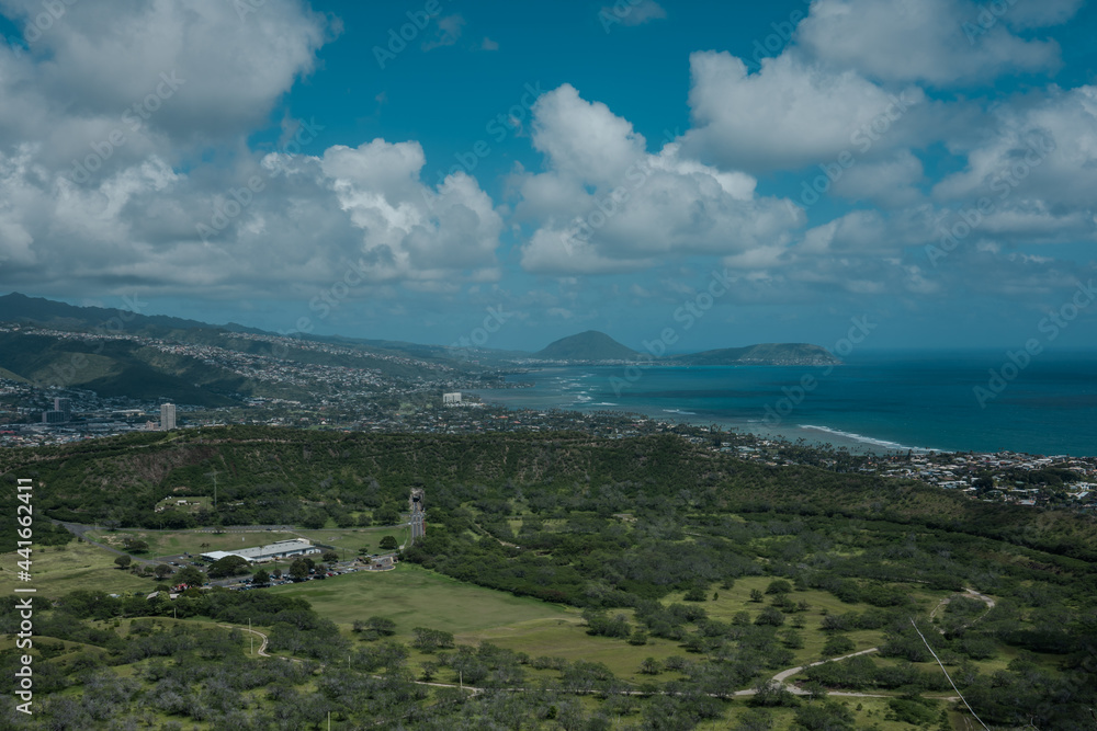 Ocean view from Summit of Diamond Head Crater, Honolulu, Oahu, Hawaii
Ocean view from Summit of Diamond Head Crater, Honolulu, Oahu, Hawaii