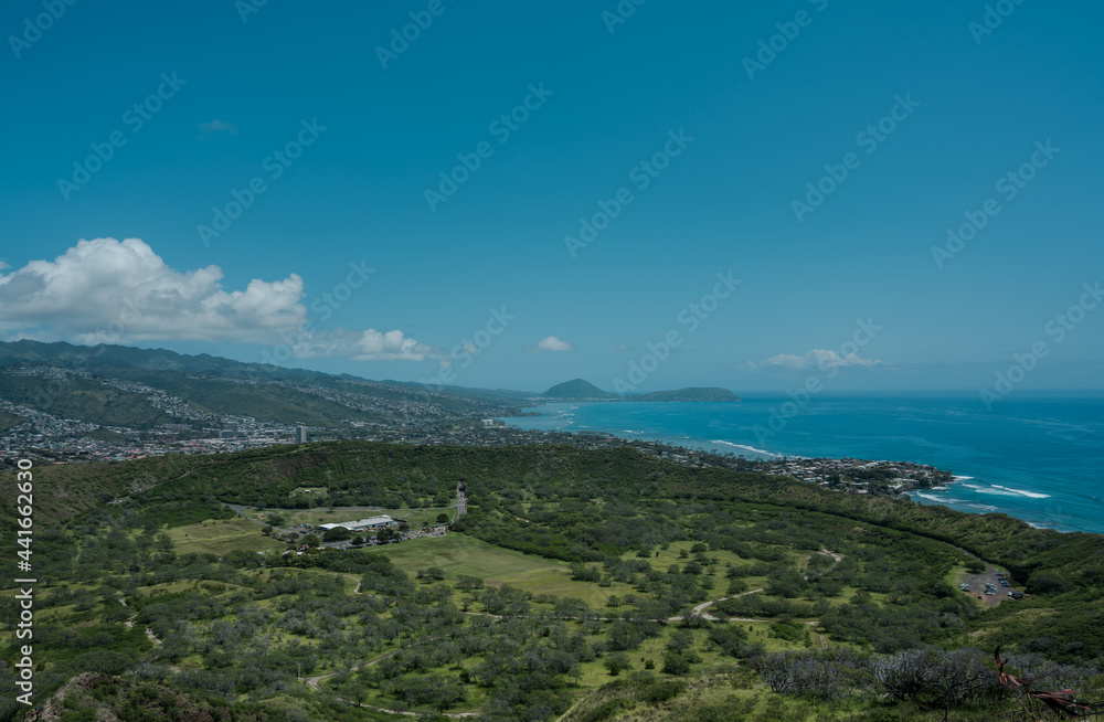 Ocean view from Summit of Diamond Head Crater, Honolulu, Oahu, Hawaii
Ocean view from Summit of Diamond Head Crater, Honolulu, Oahu, Hawaii