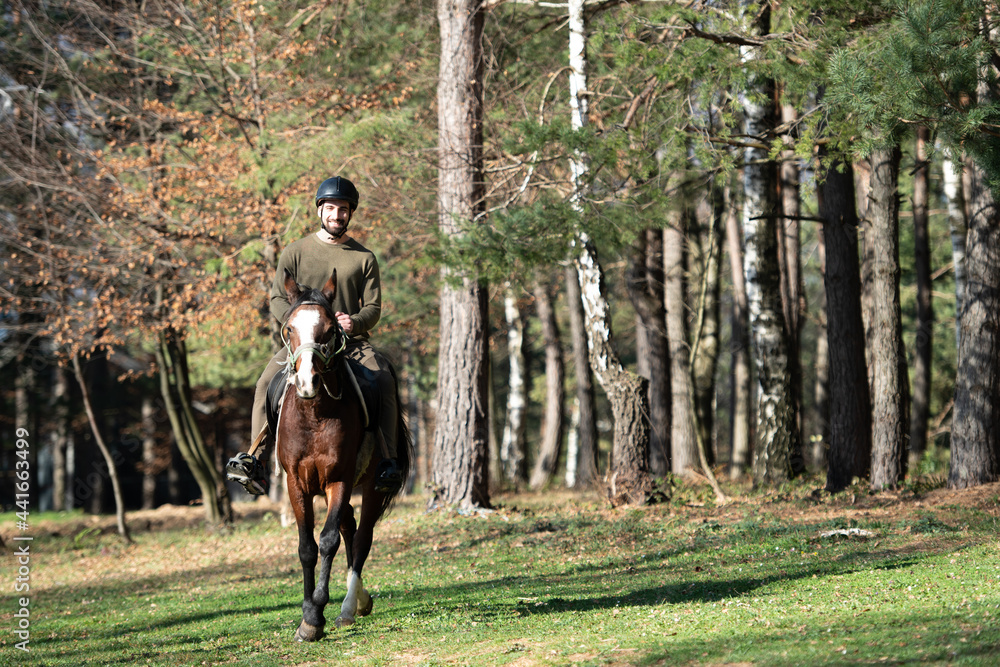 Riding Man Is Training His Horse Riding Man Is Training His Horse
