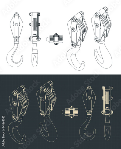 Crane hook drawings