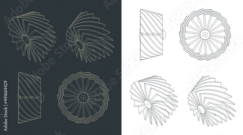 Turbine impeller blueprints