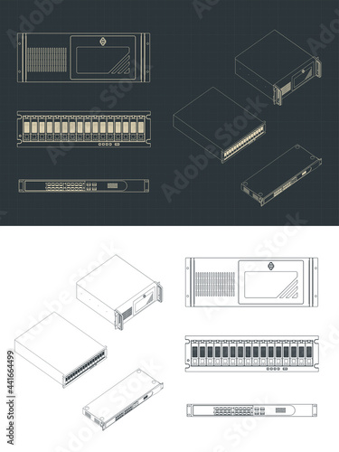 Units for server racks and supercomputers blueprints