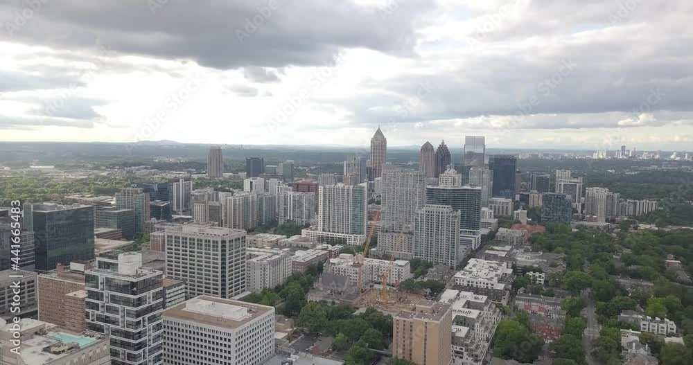 Drone Flying South over Downtown Atlanta Drone Flying South over Downtown Atlanta