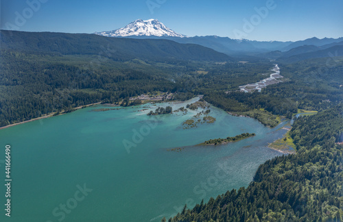 Obraz na płótnie Mount Rainier Aerials w salonie