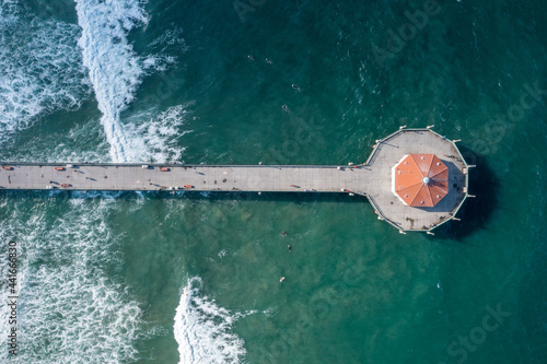 Obraz na płótnie Manhattan Beach aerial w salonie