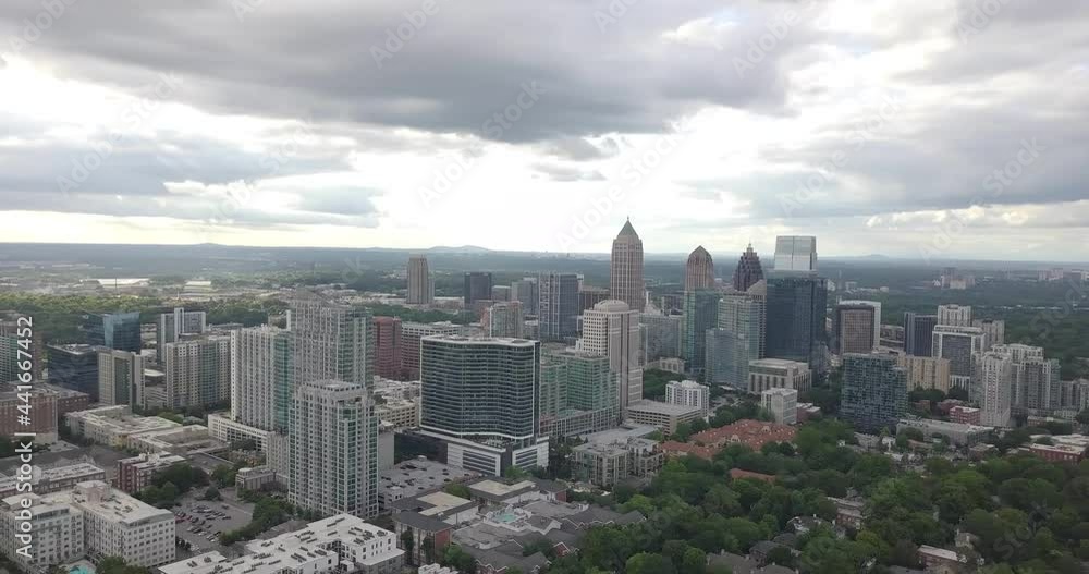 Drone Slowly Panning High over Downtown Atlanta Drone Slowly Panning High over Downtown Atlanta