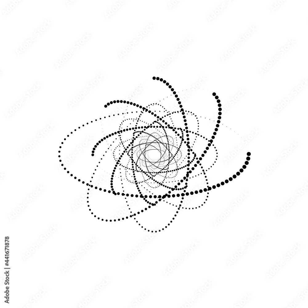 Design vortex dots backdrop. Abstract monochrome background. Vector-art illustration. No gradient Design vortex dots backdrop. Abstract monochrome background. Vector-art illustration. No gradient