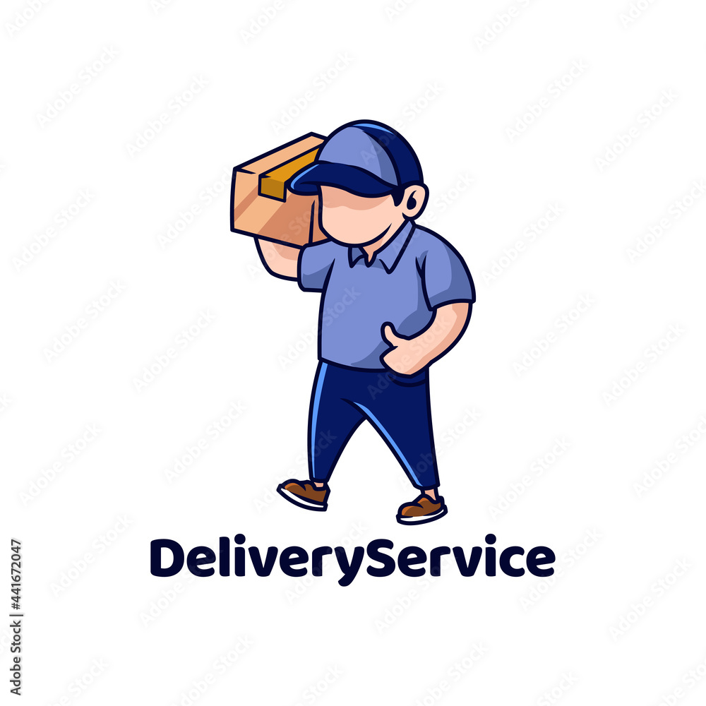 delivery service courier shipping package parcel fast box man online sale deliver