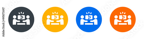 Solution icon set. Partnership and teamwork concept. Vector illustration