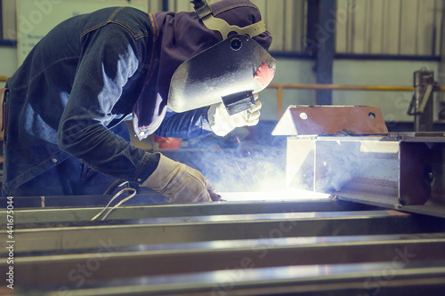 Male welding steel beam